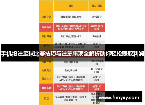 手机投注足球比赛技巧与注意事项全解析助你轻松赚取利润